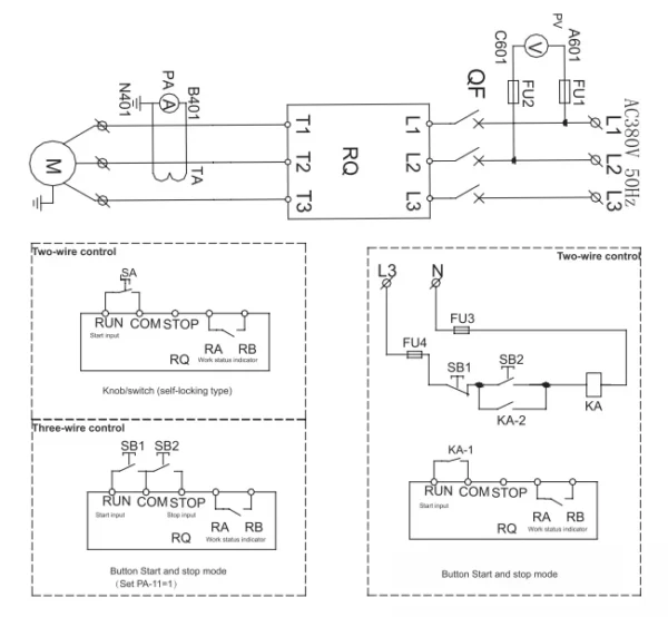 SST Series Built in Bypass Soft Starter Wiring Diagram